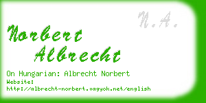 norbert albrecht business card